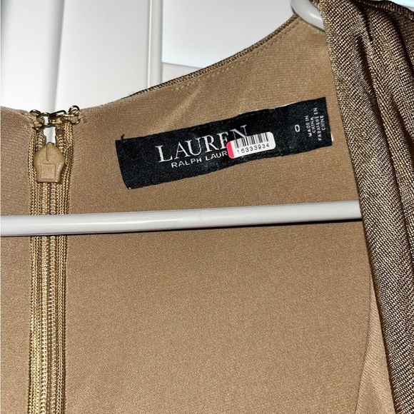 Ralph Lauren Size 0 Nadria Dress gold metallic gown - Picture 7 of 9